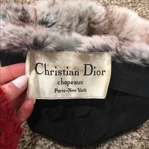 Christian Dior fur hat and Gottesman fur collar